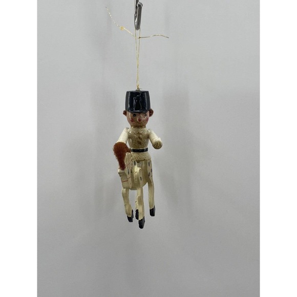 Vintage Toy Soldier Guard on Horse Folk Art Style Wooden Wood Hanging Ornament - Picture 6 of 12